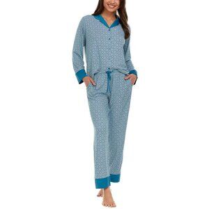 Flora Nikrooz Women's L 2-Piece Pajama Set  Pattern  n1229